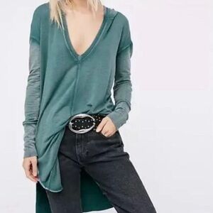 Free People Queen of Hearts Hooded Tunic size M